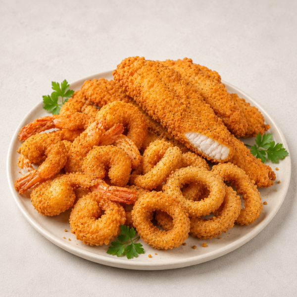 Breaded Seafood | مأكولات بحرية مغطاة بالكعك
